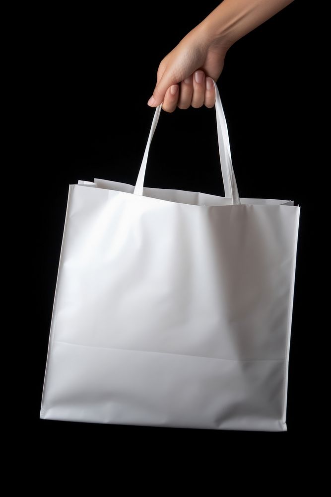 Mock up grocery store bag handbag white black. AI generated Image by rawpixel.