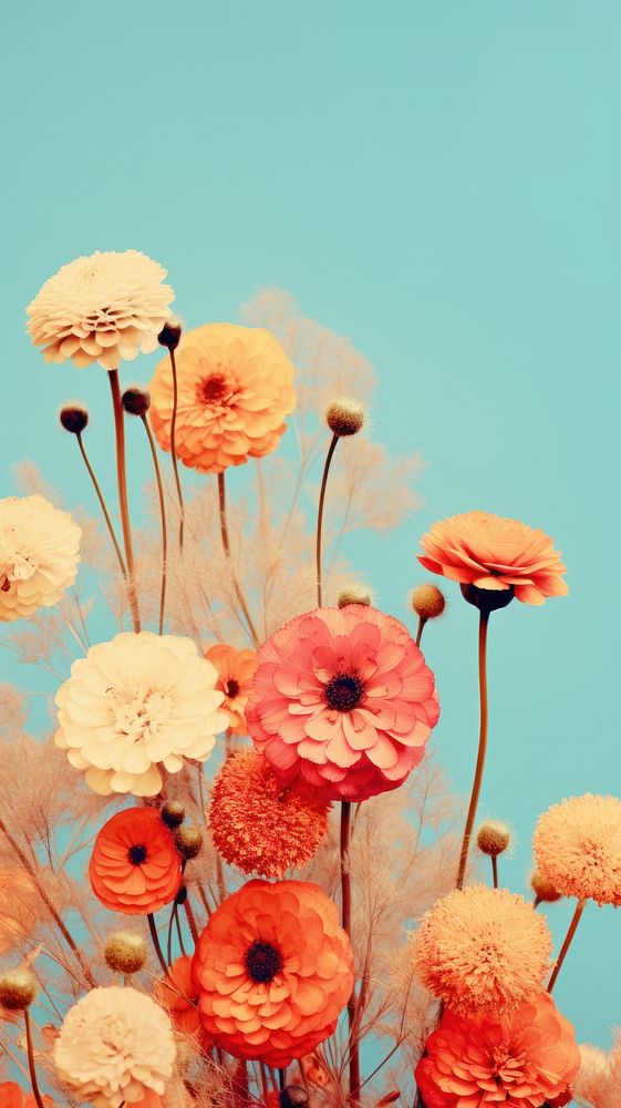 Dried flower wallpaper outdoors blossom | Free Photo Illustration