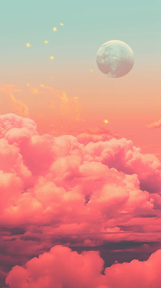 Sunset sky wallpaper astronomy outdoors nature. AI generated Image by rawpixel.