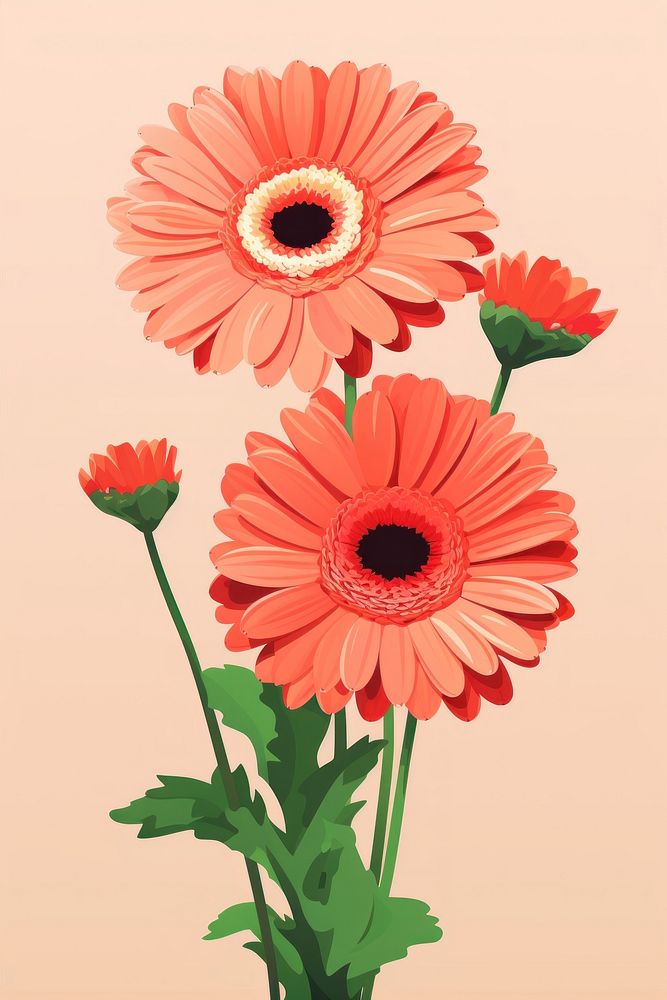 Gerbera bouquet flower petal plant. AI generated Image by rawpixel.