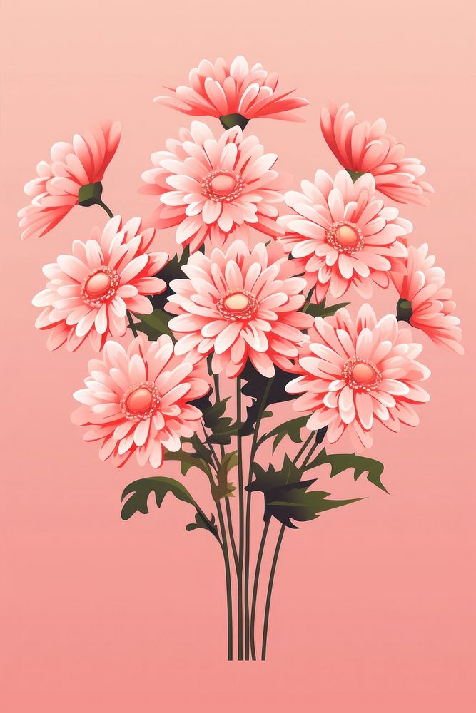 Chrysanthemum bouquet chrysanths flower dahlia. AI generated Image by rawpixel.