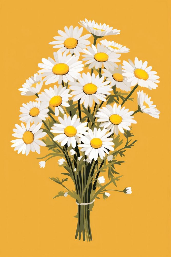 Chamomile bouquet flower daisy plant. AI generated Image by rawpixel.