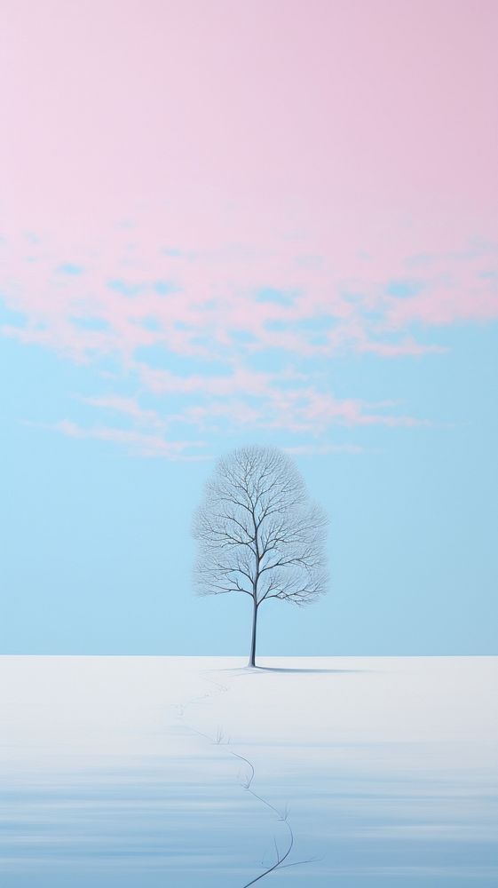 Winter landscape outdoors horizon. AI generated Image by rawpixel.