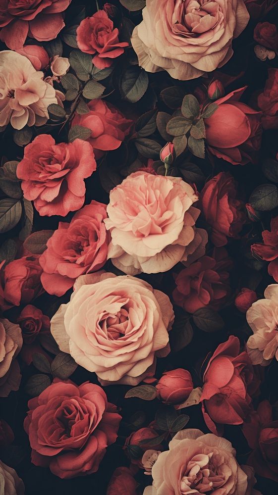 Rose wallpaper backgrounds flower petal. AI generated Image by rawpixel.