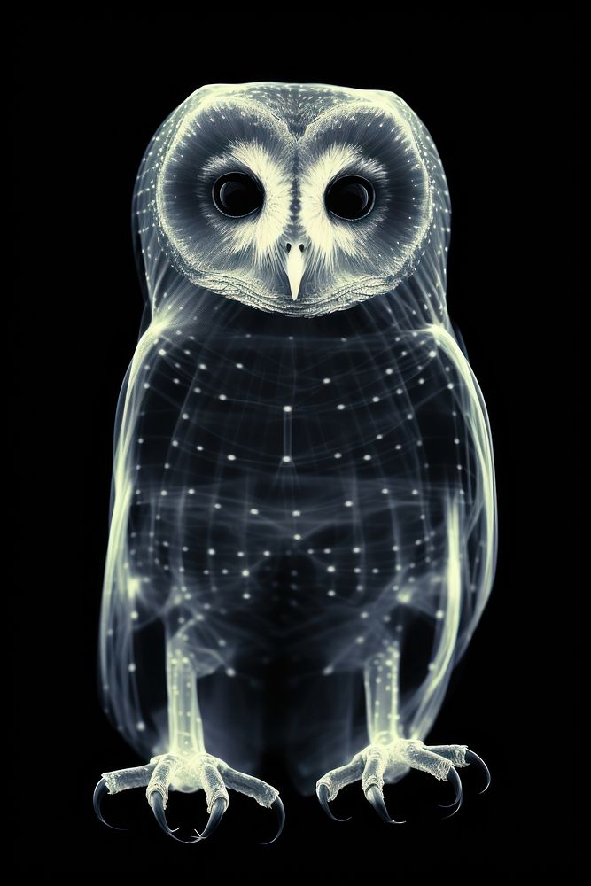 Owl animal bird monochrome. AI generated Image by rawpixel.