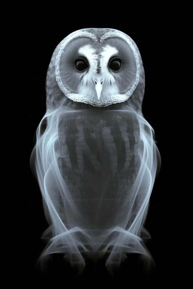 Owl animal x-ray bird. AI generated Image by rawpixel.