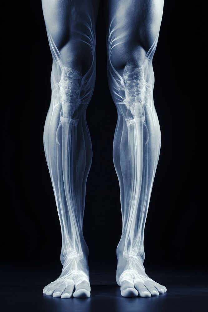 Leg muscle x-ray adult bodybuilding. 