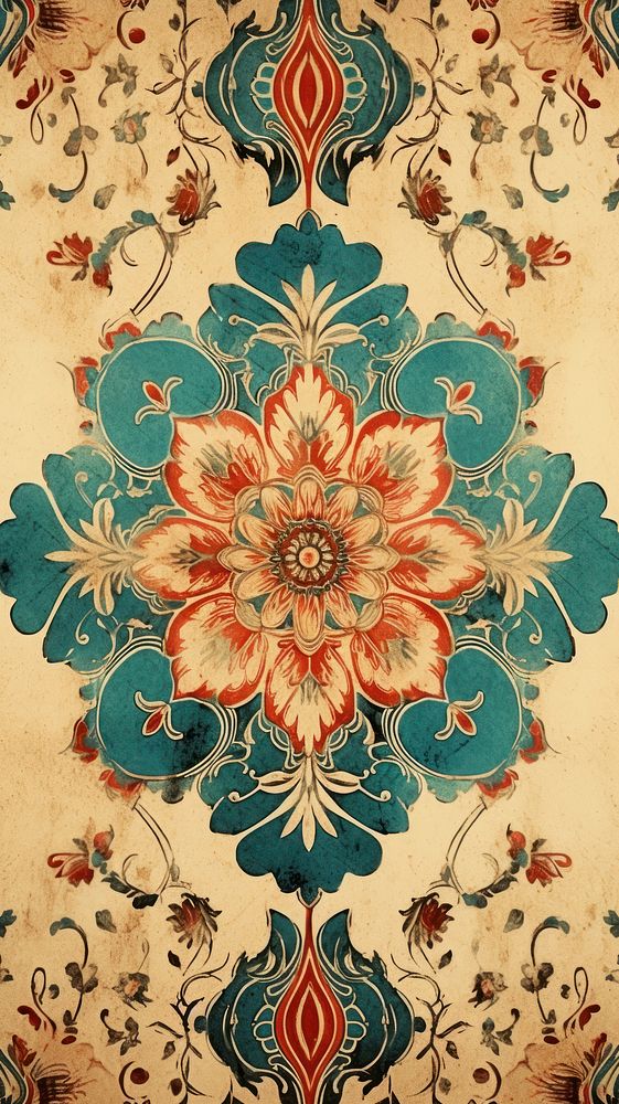 Vintage ornamental wallpaper backgrounds tapestry pattern.