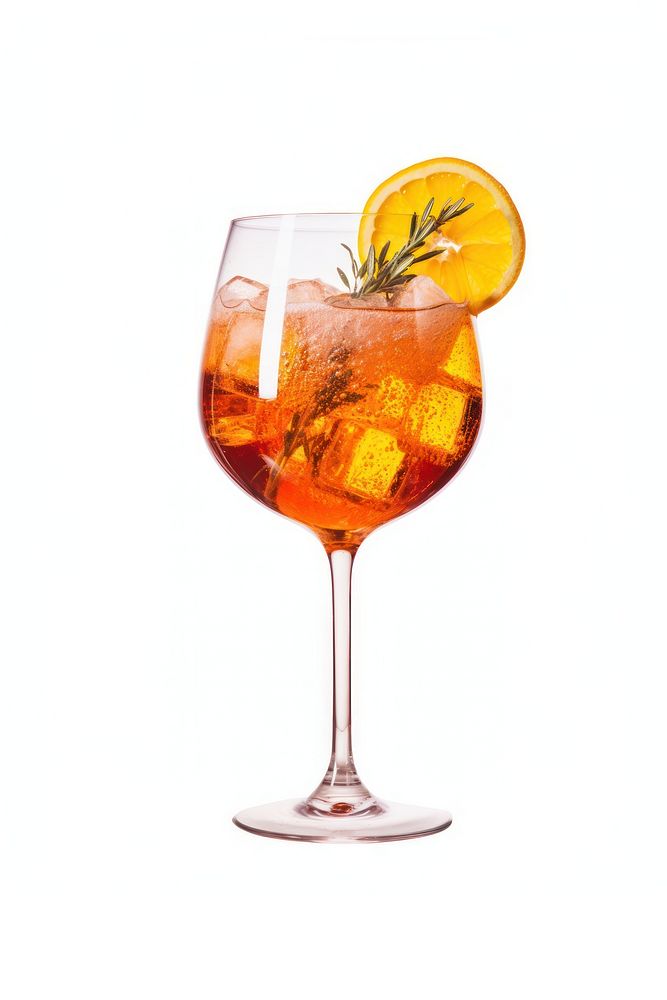 Glass of aperol spritz cocktail drink fruit food. AI generated Image by rawpixel.