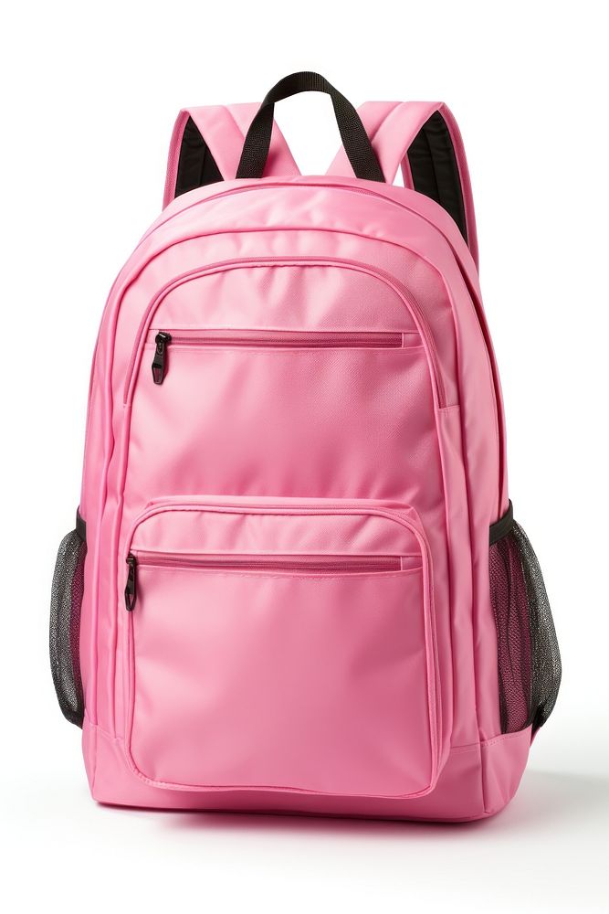 Pink Backpack backpack motion pink. AI generated Image by rawpixel.