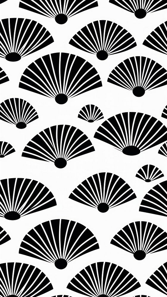 Brush paint black harmony pattern backgrounds repetition monochrome. AI generated Image by rawpixel.