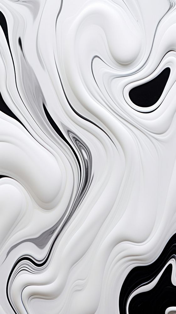 Monotone abstract minimal 3d Liquid marbling backgrounds pattern white. AI generated Image by rawpixel.