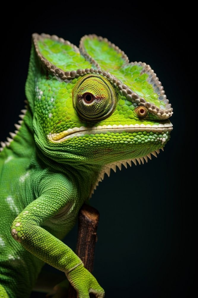 Chameleon reptile animal iguana. AI generated Image by rawpixel.