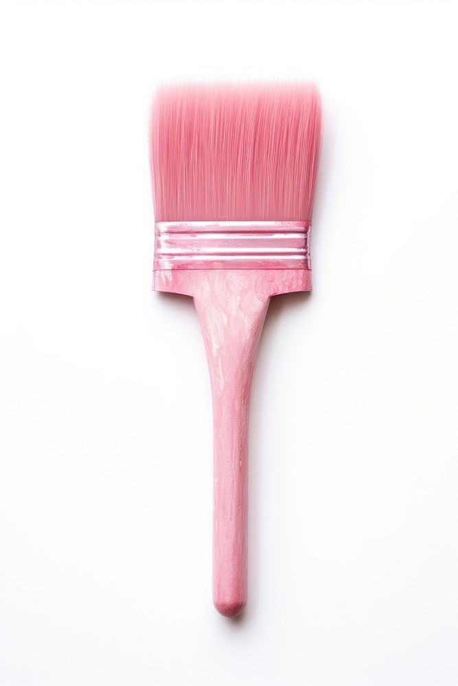 Paint brush in pink dye tool white background cleaning. AI generated Image by rawpixel.