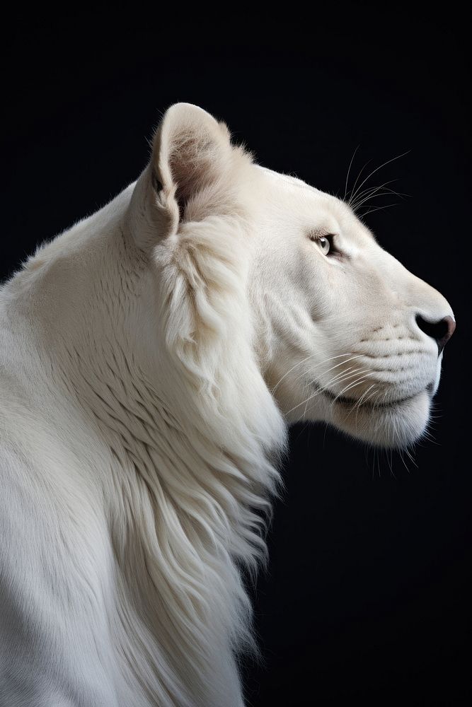 White animal wildlife mammal pet. AI generated Image by rawpixel.
