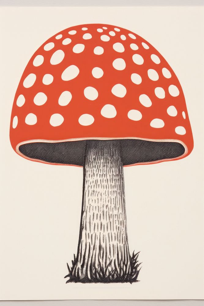 A mushroom agaric fungus plant. AI generated Image by rawpixel.