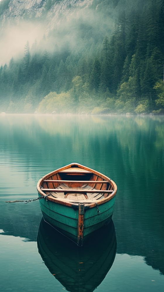 A boat in the lake watercraft outdoors vehicle. AI generated Image by rawpixel.