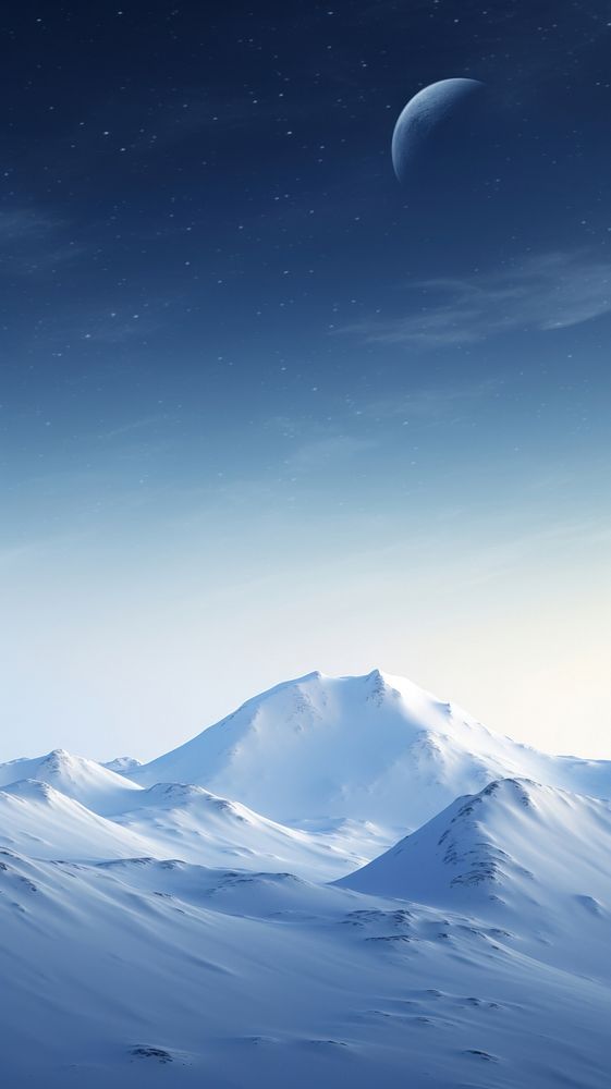 A snowmountain background landscape astronomy outdoors. AI generated Image by rawpixel.