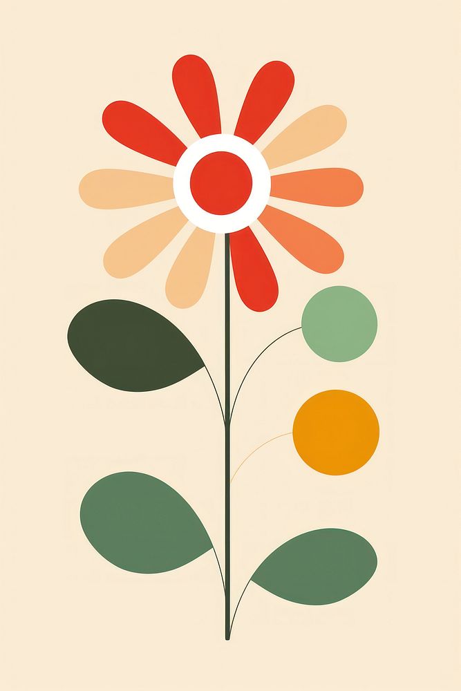 Daisy flower pattern shape plant. AI generated Image by rawpixel.