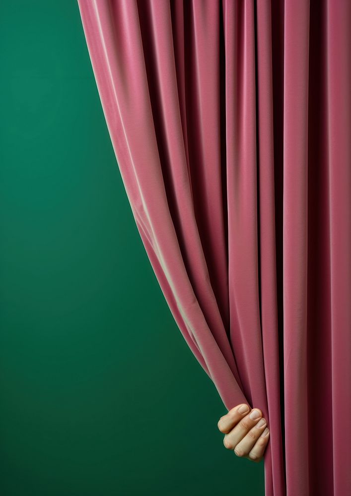 Card curtain green pink. 