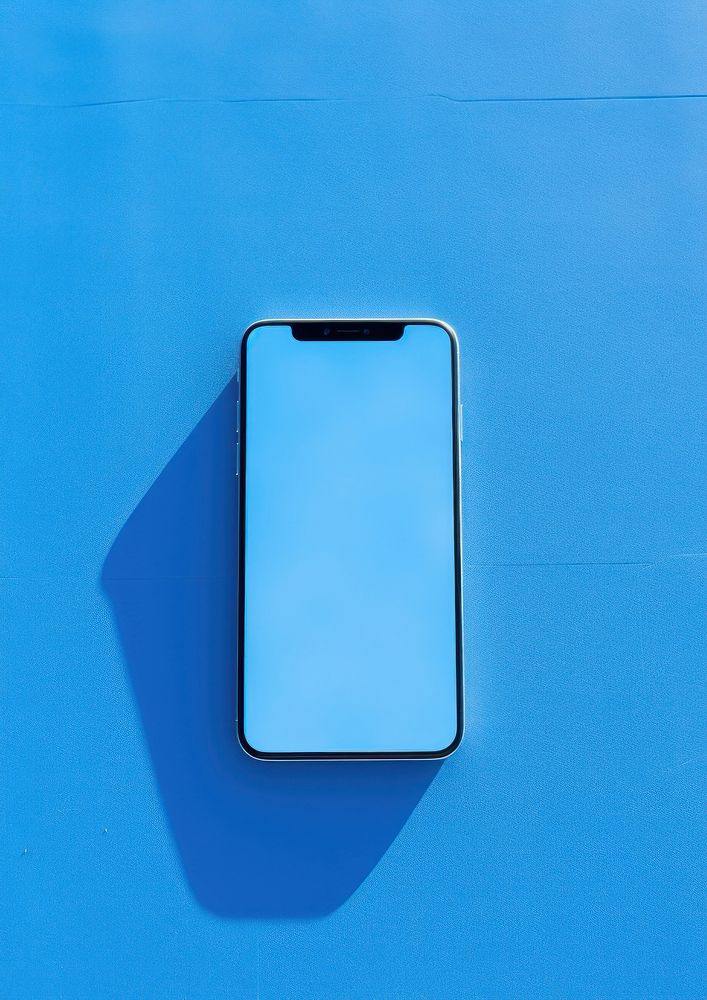 Mobile phone blue screen technology. AI generated Image by rawpixel.