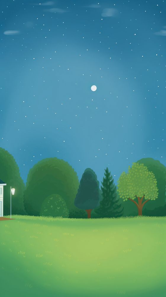 Backyard at night time astronomy outdoors nature. AI generated Image by rawpixel.