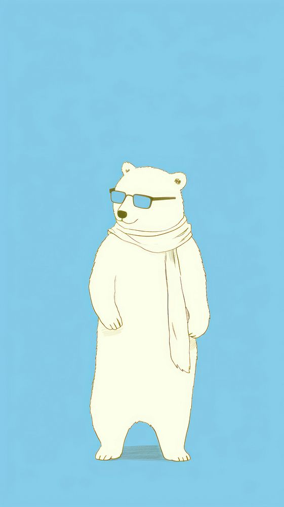 Bear wearing sunglasses cartoon mammal representation. AI generated Image by rawpixel.