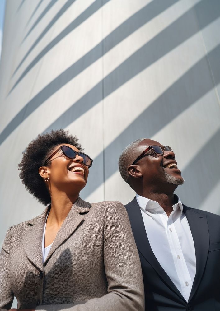 Mature african business people glasses adult togetherness. AI generated Image by rawpixel.