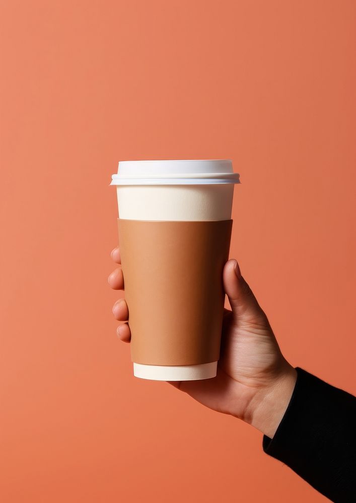 Coffee cup latte drink hand. AI generated Image by rawpixel.