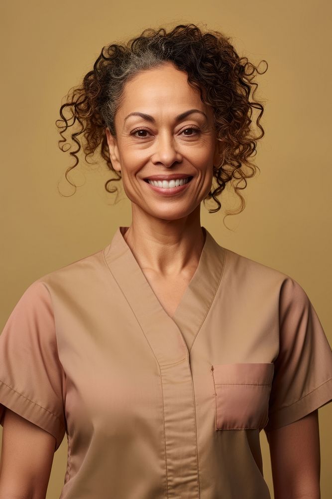 Middle age mixed race american professional masseuse adult smile individuality. AI generated Image by rawpixel.