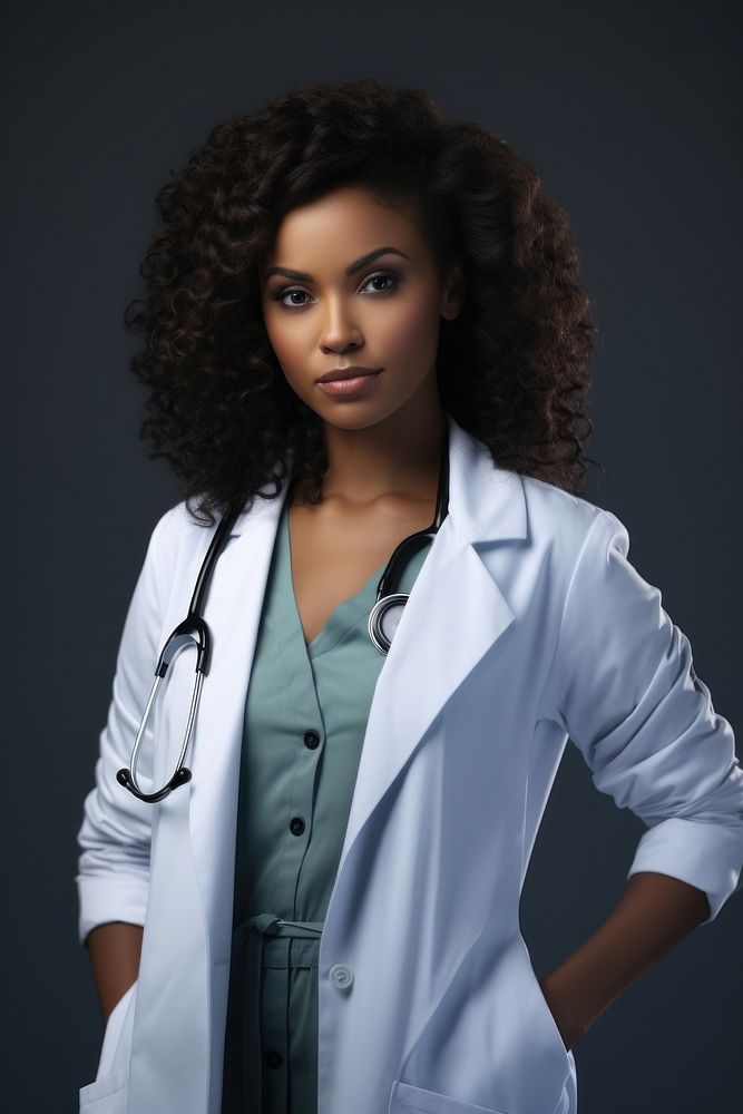 Doctor Woman black american doctor adult woman. AI generated Image by rawpixel.