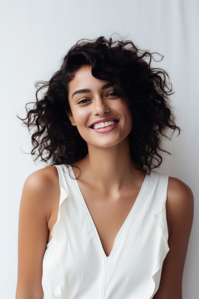 Latina woman smiling adult smile. AI generated Image by rawpixel.