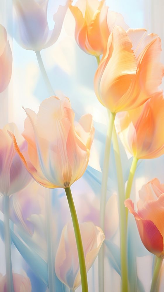 Tulips flowers nature petal plant. AI generated Image by rawpixel.