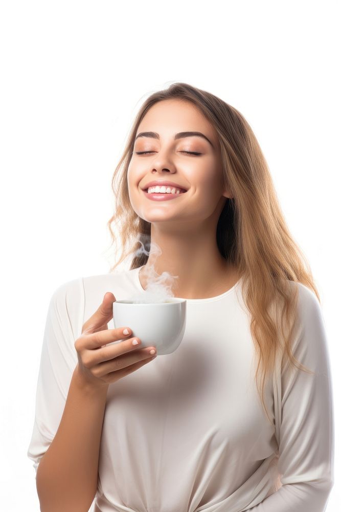 Coffee smile mug white background. AI generated Image by rawpixel.
