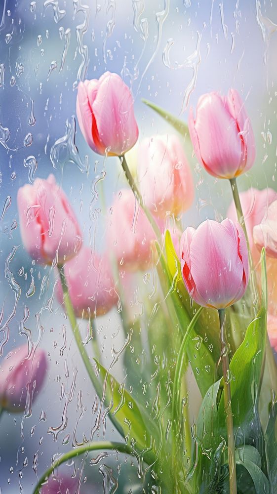 Tulips outdoors flower nature. AI generated Image by rawpixel.