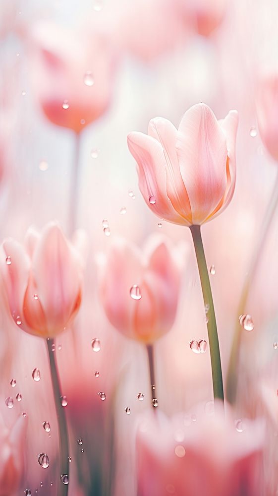 Tulips outdoors blossom flower. AI generated Image by rawpixel.