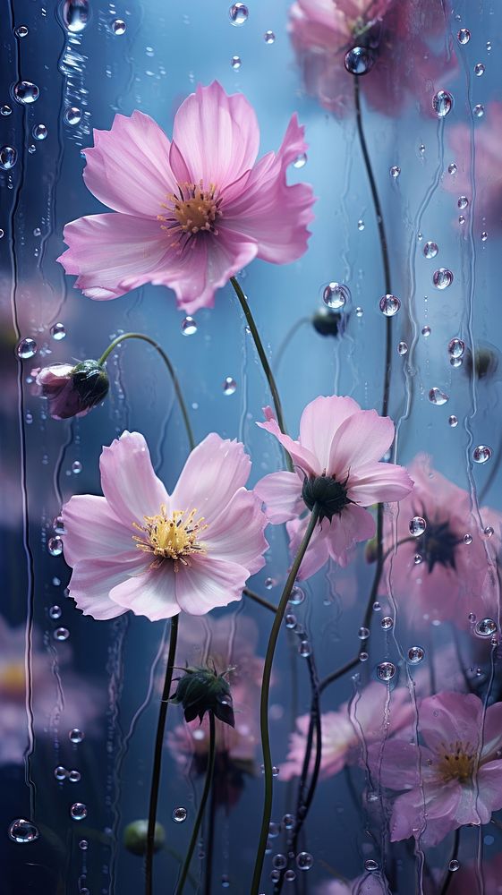 Cosmos outdoors blossom flower. AI generated Image by rawpixel.