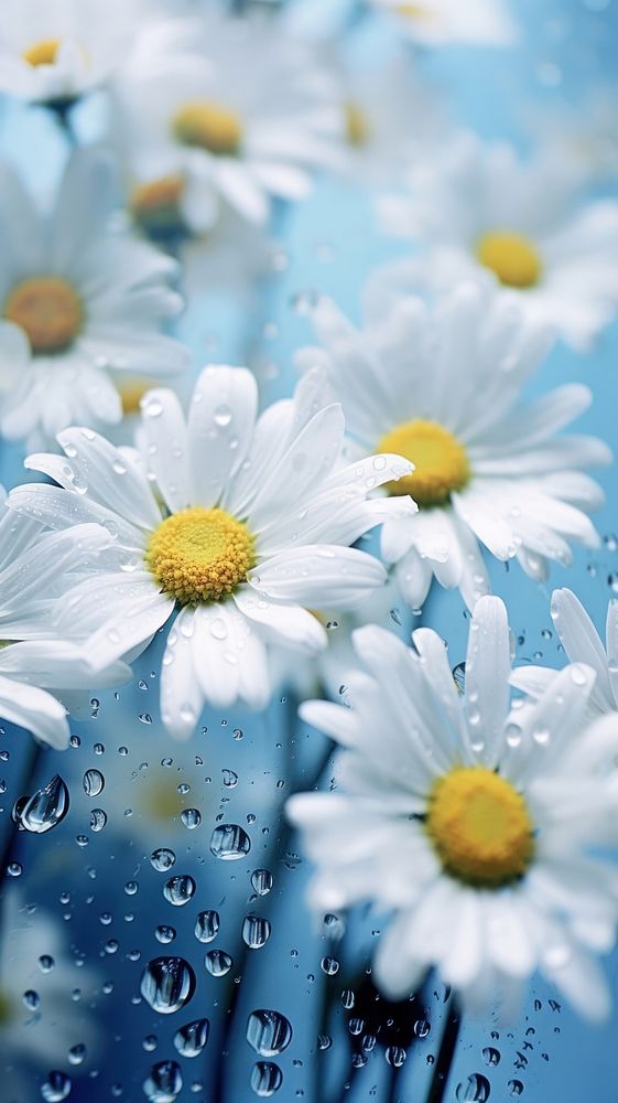 Daisies blossom flower nature. AI generated Image by rawpixel.