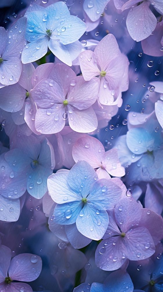 Hydrangeas outdoors blossom flower. AI generated Image by rawpixel.