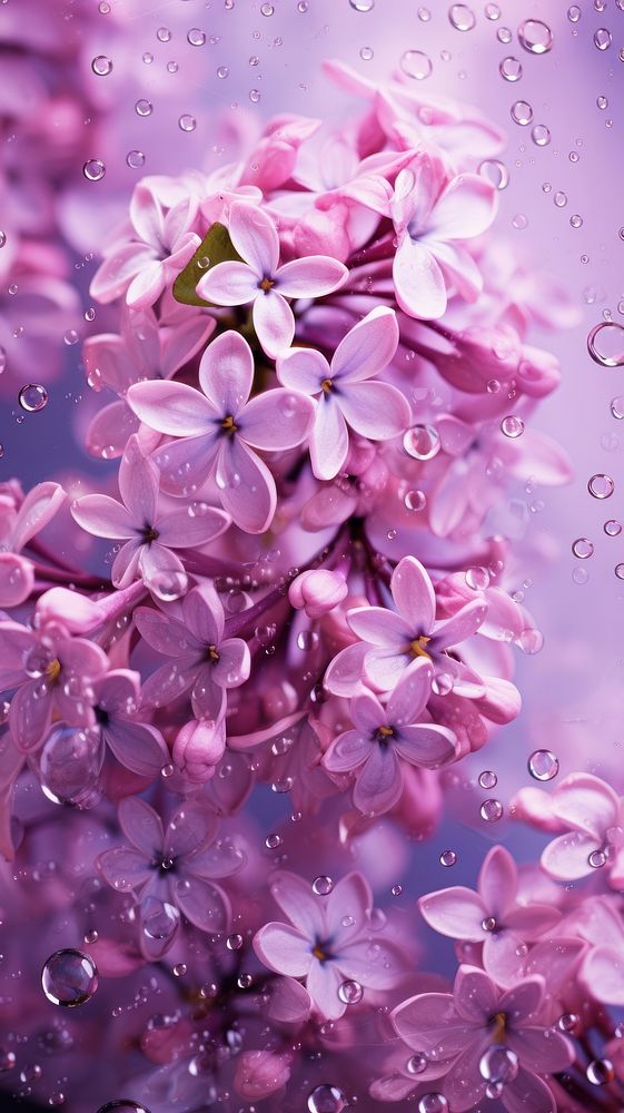 Lilacs blossom flower petal. AI generated Image by rawpixel.