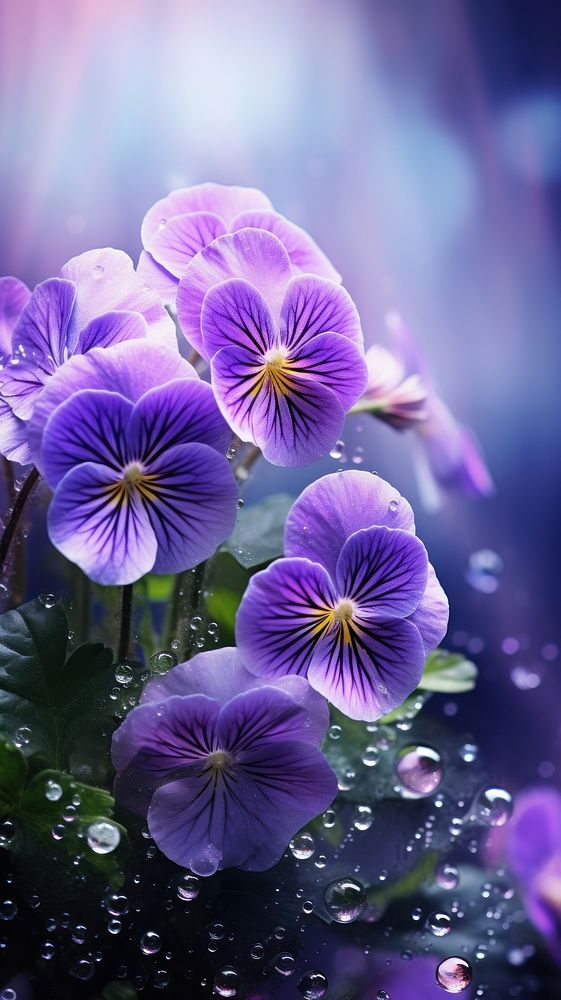 Pansy blossom flower purple. AI generated Image by rawpixel.