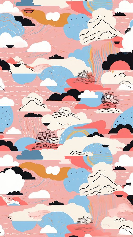 Vibrant cloud pattern abstract art tranquility. AI generated Image by rawpixel.
