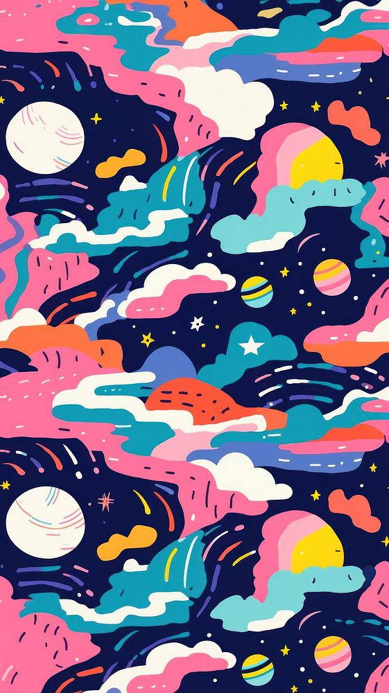 Vibrant galaxy pattern graphics art backgrounds. AI generated Image by rawpixel.