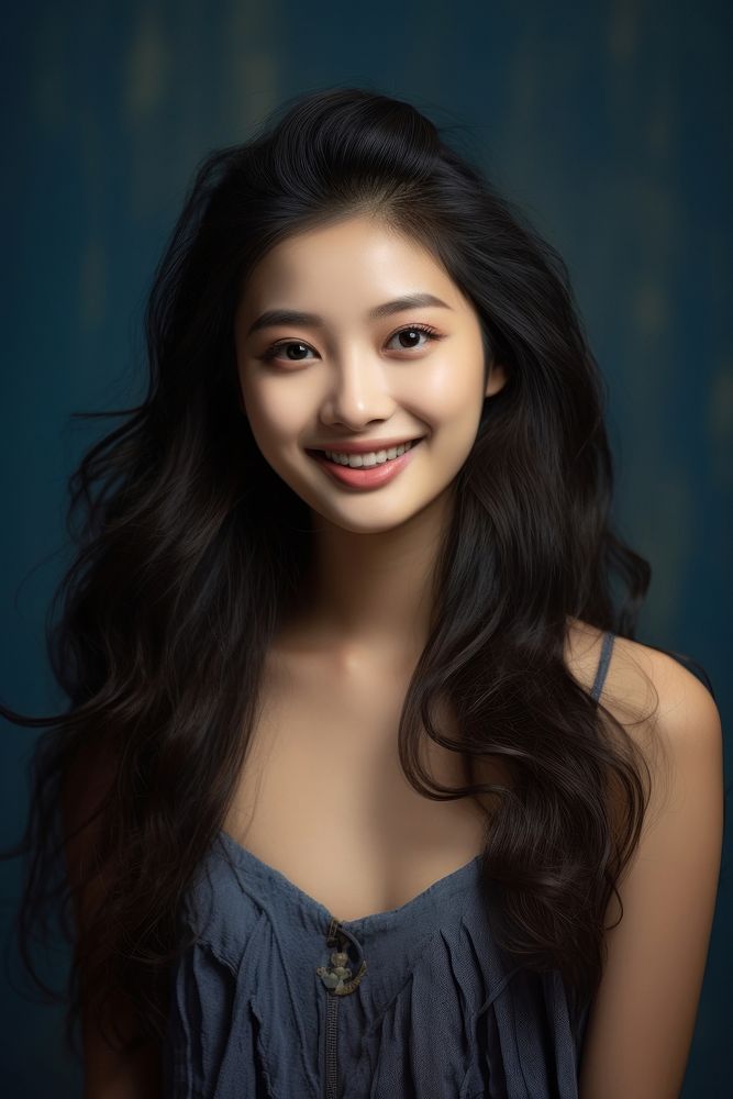 Beautiful thai woman smiling portrait adult smile. AI generated Image by rawpixel.