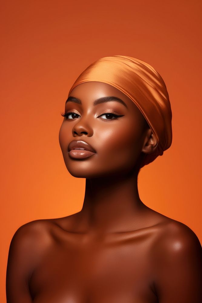 Black woman portrait turban adult. AI generated Image by rawpixel.