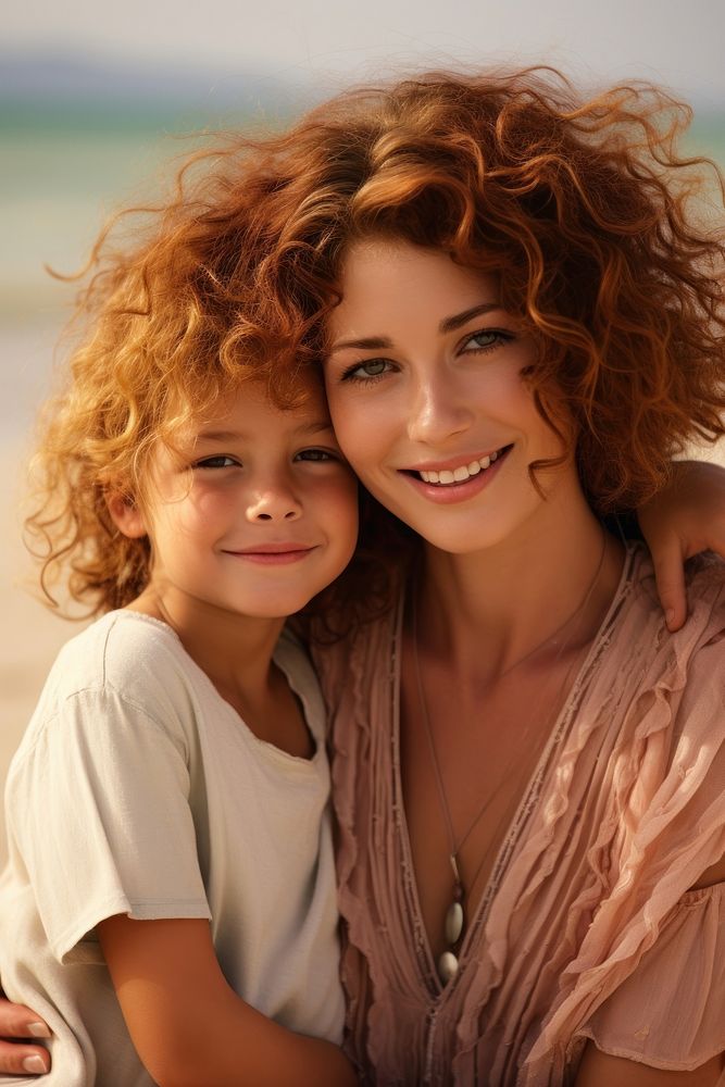 Latin American redhead mother portrait summer adult. AI generated Image by rawpixel.