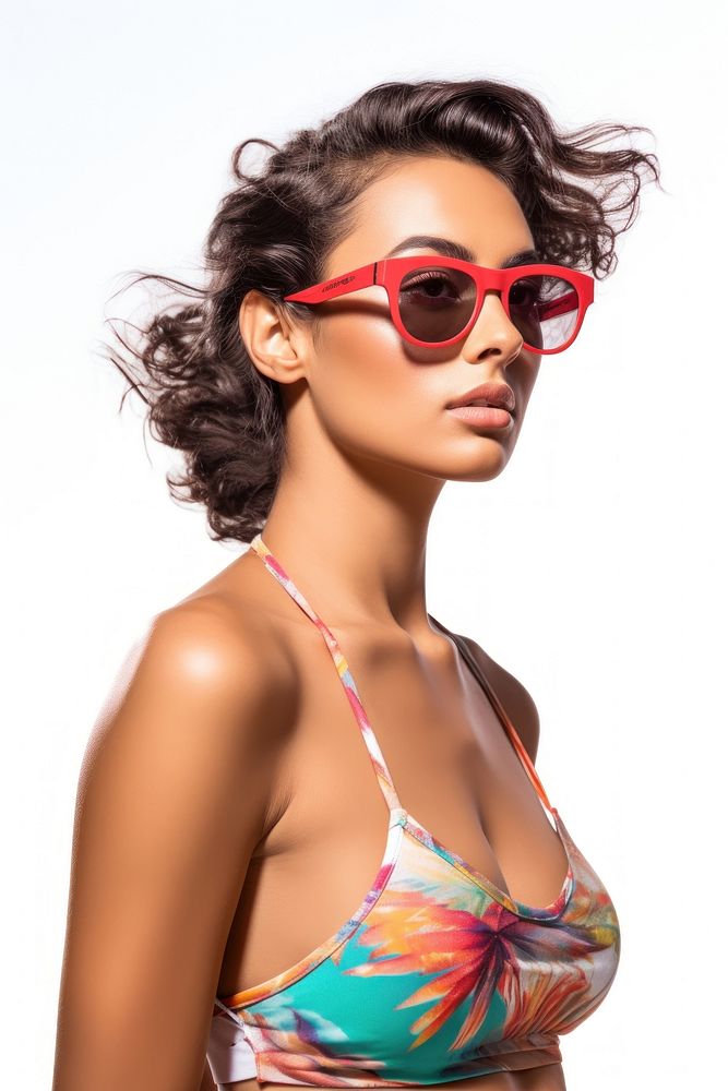Woman sunglasses swimwear portrait. AI generated Image by rawpixel.