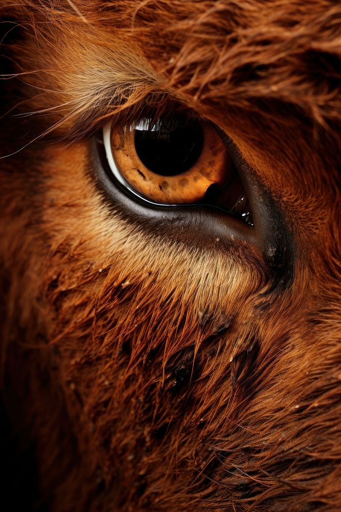 Bull eye livestock wildlife mammal. AI generated Image by rawpixel.