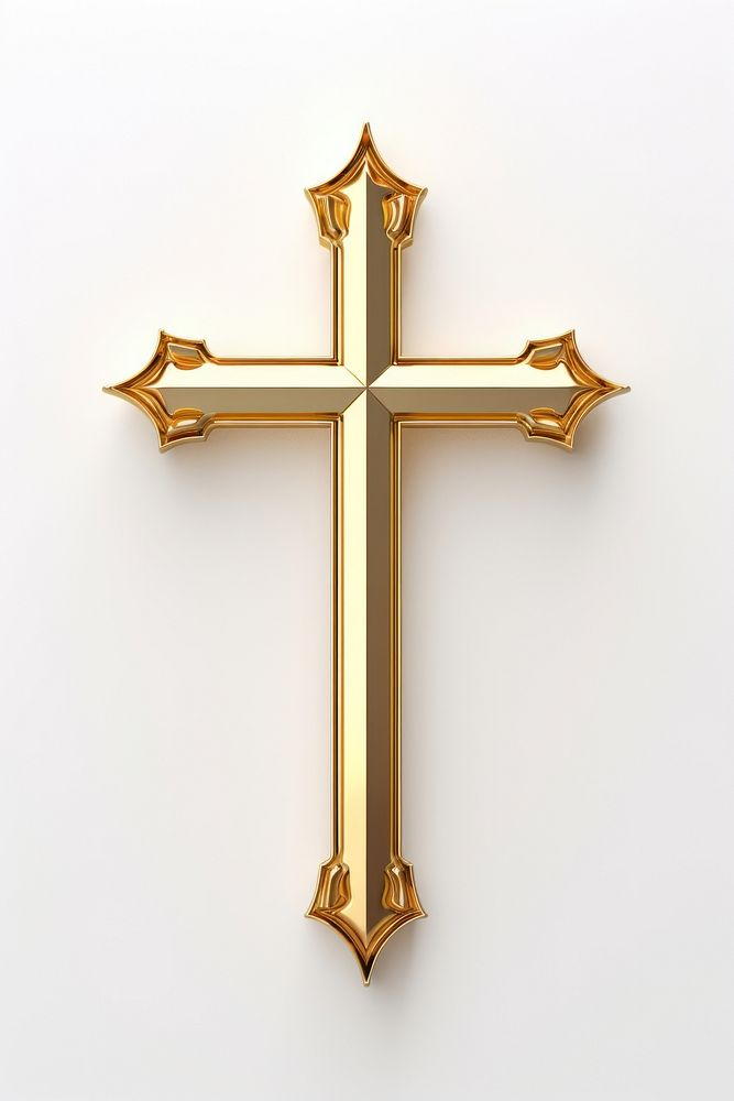 Cross crucifix symbol gold. AI | Free Photo Illustration - rawpixel