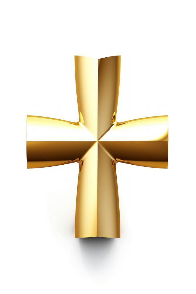 Cross gold crucifix symbol. AI generated Image by rawpixel.